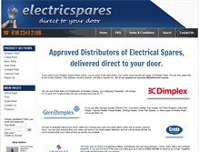 Tablet Screenshot of electricspares.com